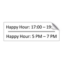 Happy Hour: 17:00 – 19:00 - Happy Hour: 5 PM – 7 PM