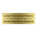 Lächeln! Sie sind auf Kamera. - Smile! You're on Camera