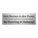 Kein Rennen in den Fluren - No Running in Hallways
