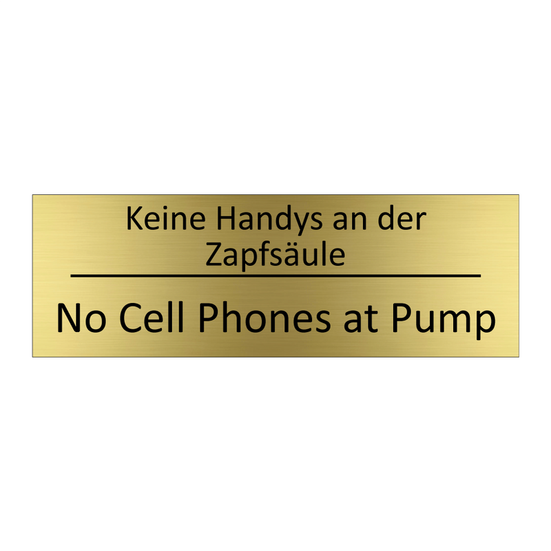 Keine Handys an der Zapfsäule - No Cell Phones at Pump