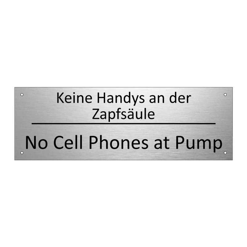 Keine Handys an der Zapfsäule - No Cell Phones at Pump
