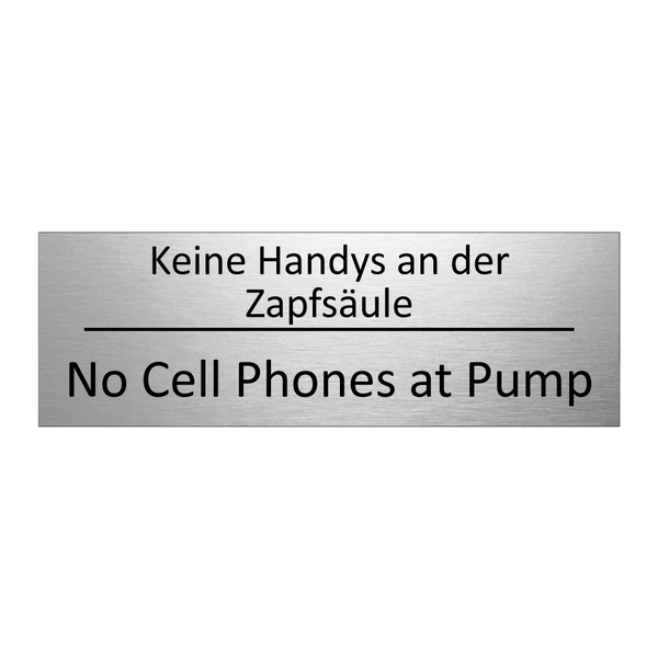 Keine Handys an der Zapfsäule - No Cell Phones at Pump