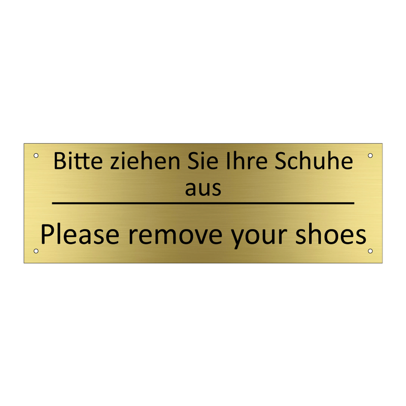 Bitte ziehen Sie Ihre Schuhe aus /.../ - Please remove your shoes