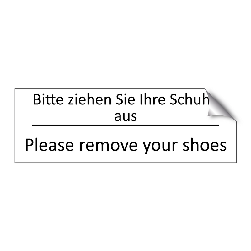 Bitte ziehen Sie Ihre Schuhe aus /.../ - Please remove your shoes
