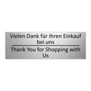 Vielen Dank für Ihren Einkauf /.../ - Thank You for Shopping with Us