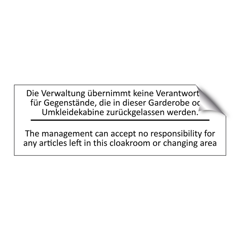 Die Verwaltung übernimmt keine /.../ - The management can accept no responsibility /.../