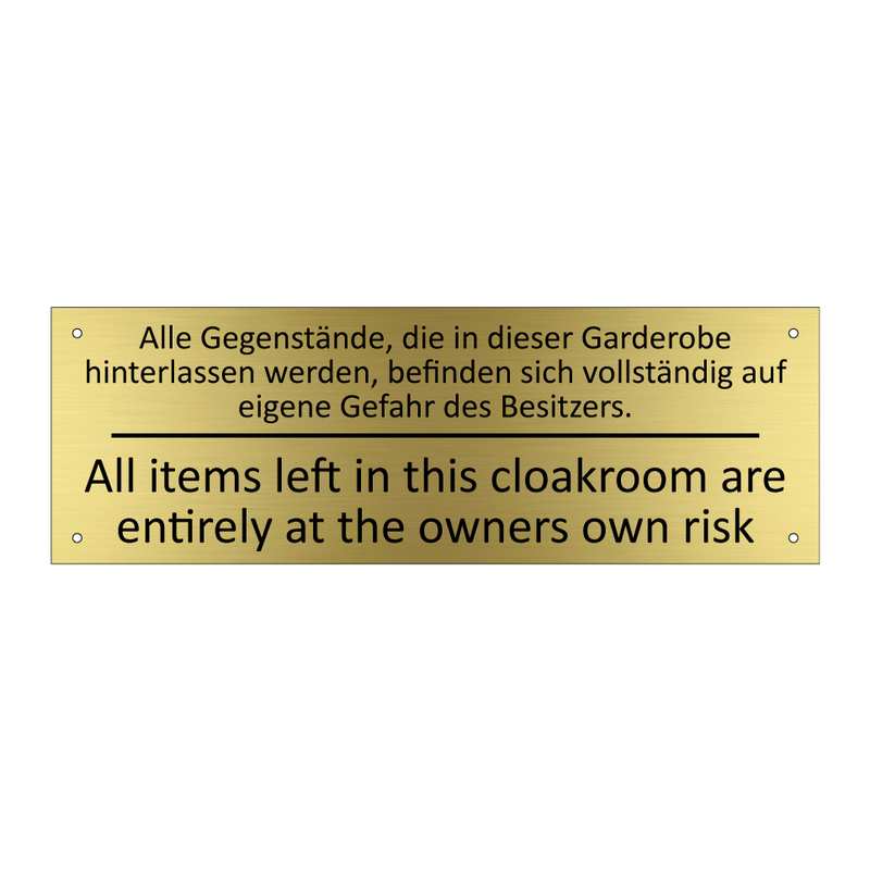 Alle Gegenstände, die in dieser /.../ - All items left in this cloakroom /.../