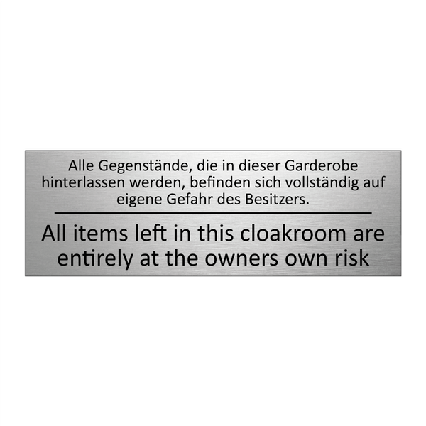 Alle Gegenstände, die in dieser /.../ - All items left in this cloakroom /.../