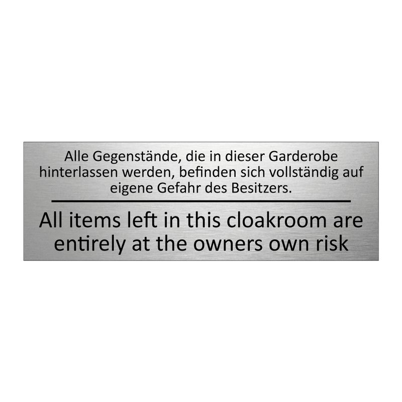 Alle Gegenstände, die in dieser /.../ - All items left in this cloakroom /.../