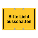 Bitte Licht ausschalten