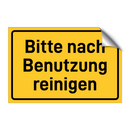 Bitte nach Benutzung reinigen