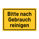 Bitte nach Gebrauch reinigen