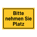 Bitte nehmen Sie Platz