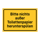Bitte nichts außer Toilettenpapier herunterspülen