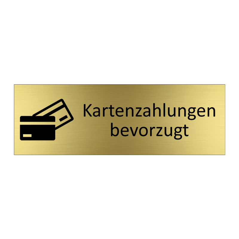 Kartenzahlungen bevorzugt
