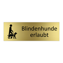 Blindenhunde erlaubt