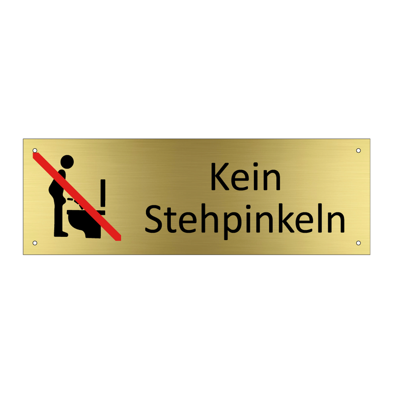Kein Stehpinkeln