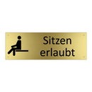 Sitzen erlaubt