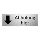 Abholung hier