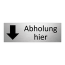Abholung hier