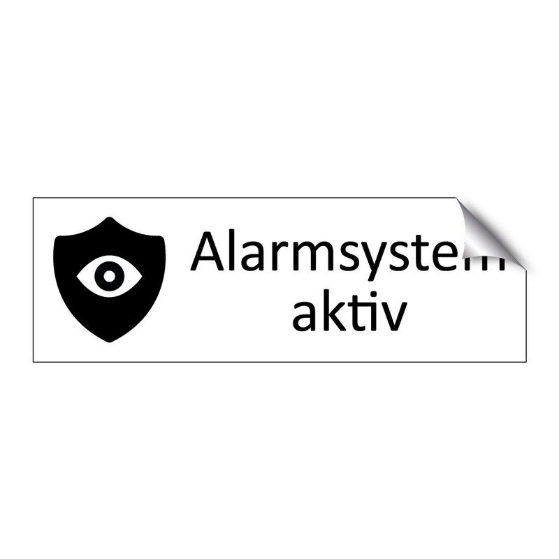 Alarmsystem aktiv