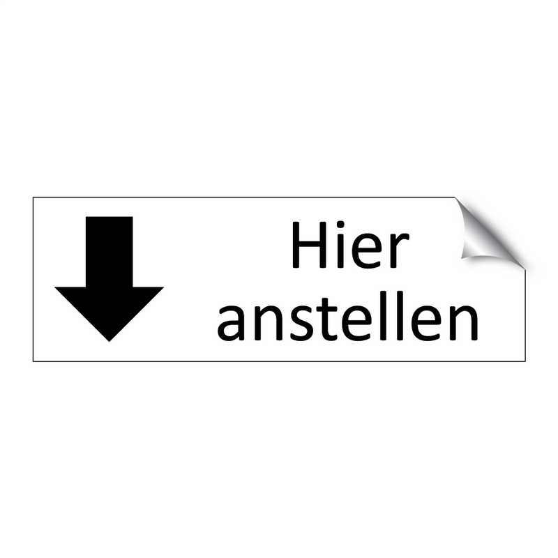 Hier anstellen