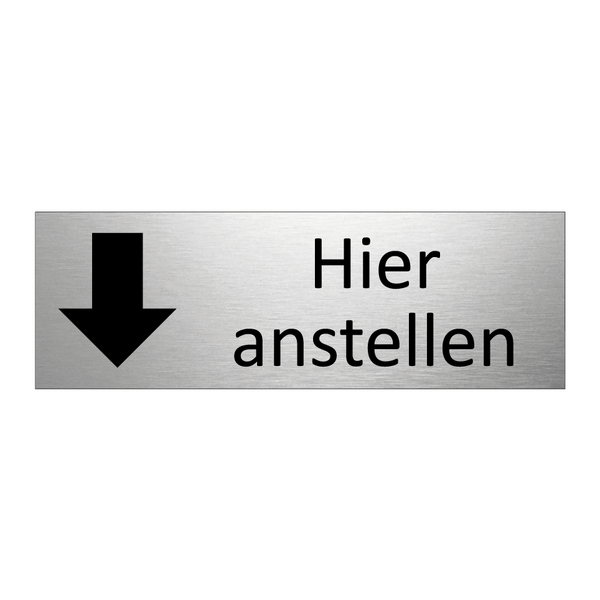 Hier anstellen