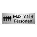 Maximal 4 Personen