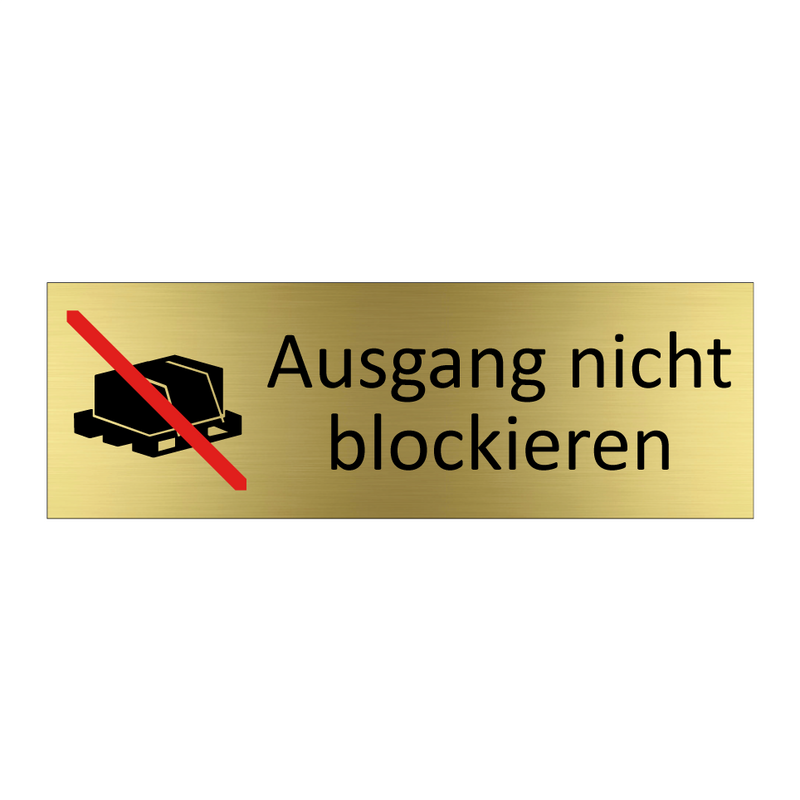 Ausgang nicht blockieren