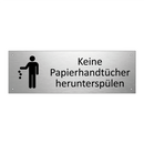 Keine Papierhandtücher herunterspülen