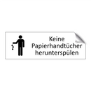 Keine Papierhandtücher herunterspülen