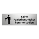 Keine Papierhandtücher herunterspülen