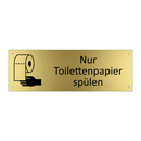 Nur Toilettenpapier spülen