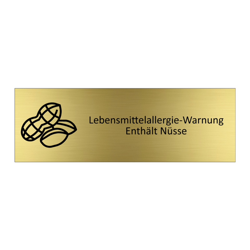 Lebensmittelallergie-Warnung Enthält Nüsse