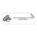 Lebensmittelallergie-Warnung Enthält Nüsse
