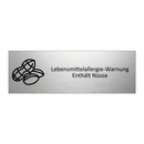 Lebensmittelallergie-Warnung Enthält Nüsse