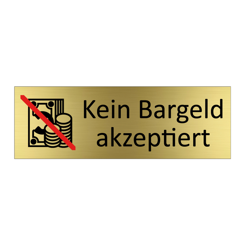 Kein Bargeld akzeptiert
