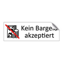 Kein Bargeld akzeptiert