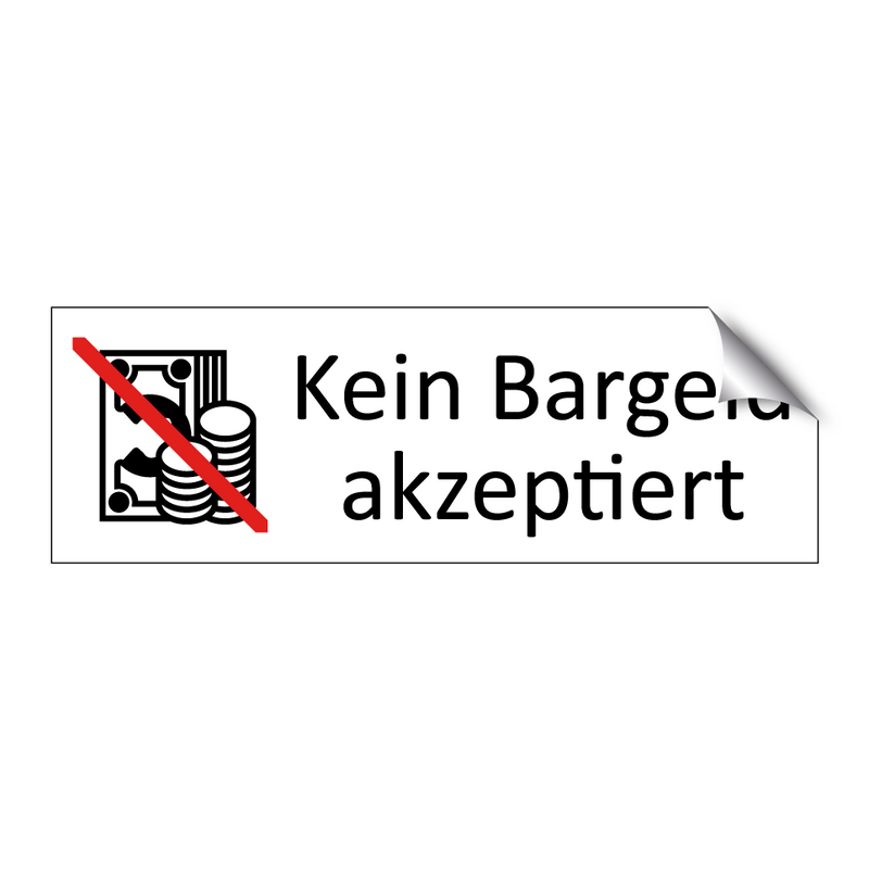 Kein Bargeld akzeptiert