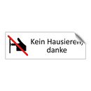 Kein Hausieren, danke