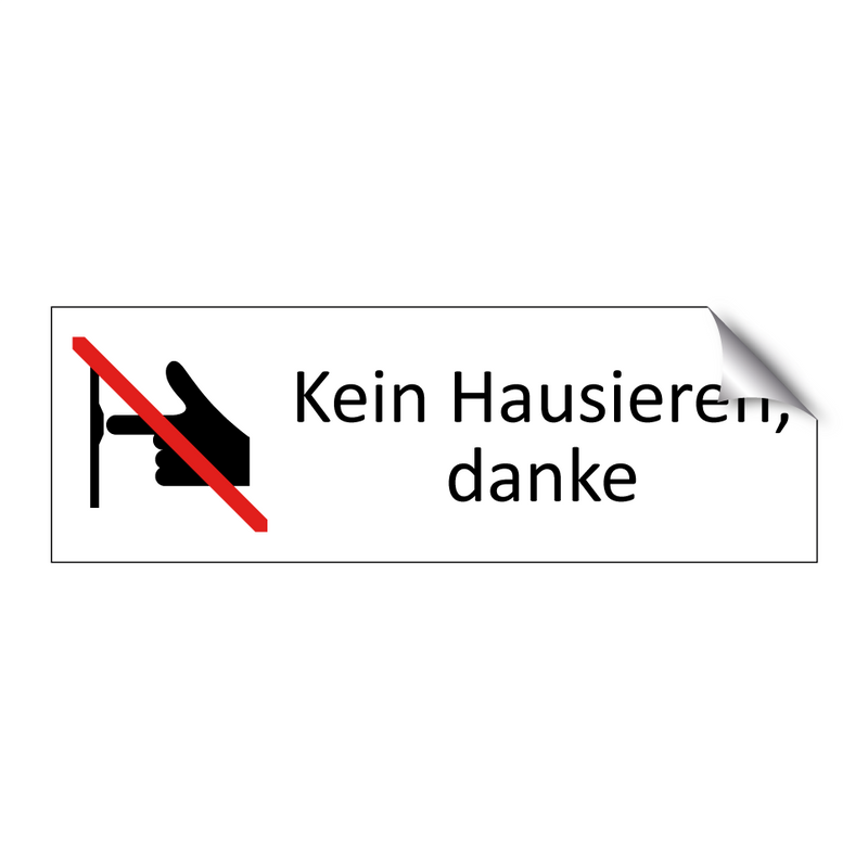 Kein Hausieren, danke