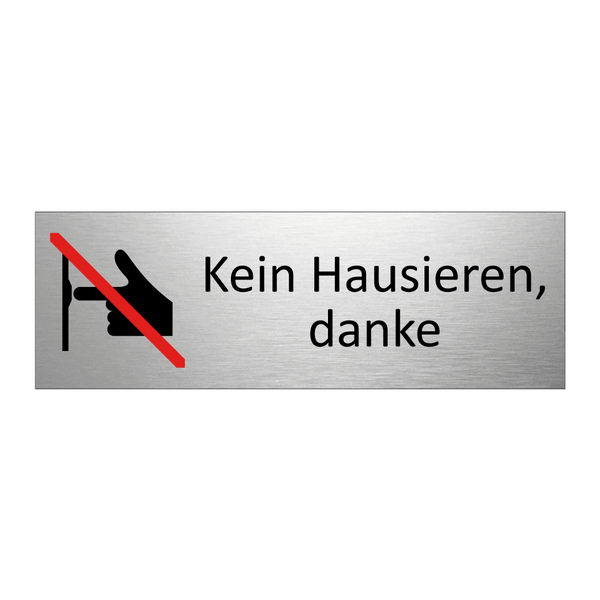 Kein Hausieren, danke
