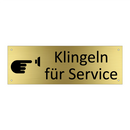 Klingeln für Service