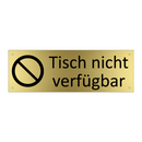 Tisch nicht verfügbar