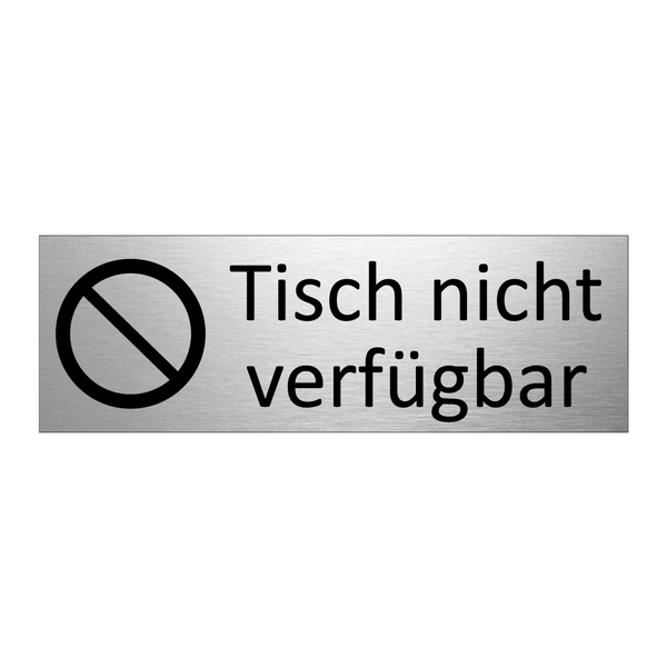 Tisch nicht verfügbar