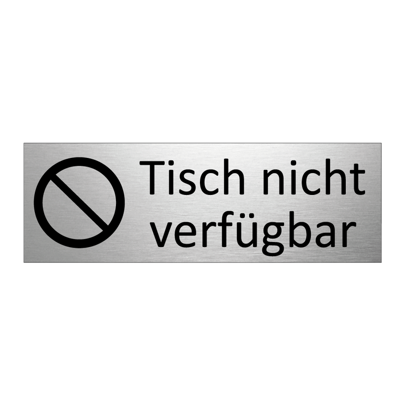 Tisch nicht verfügbar