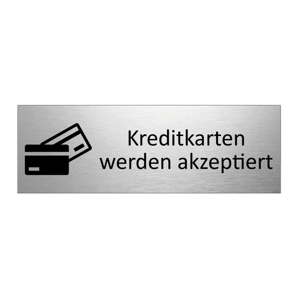 Kreditkarten werden akzeptiert