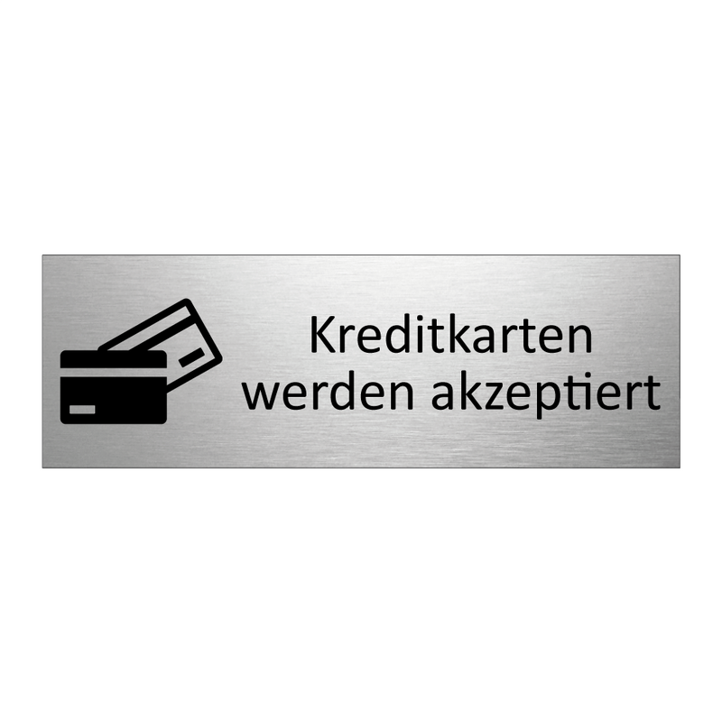Kreditkarten werden akzeptiert