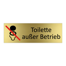Toilette außer Betrieb