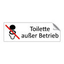 Toilette außer Betrieb